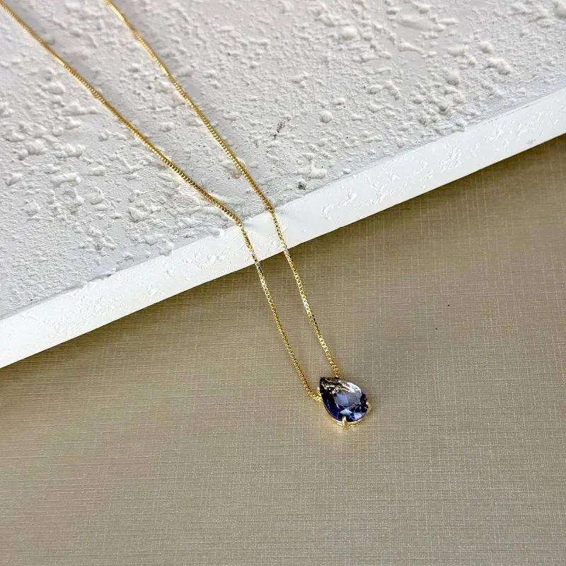 Colar Gota Banhado