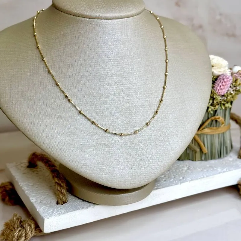 Colar Veneziana com Bolinhas