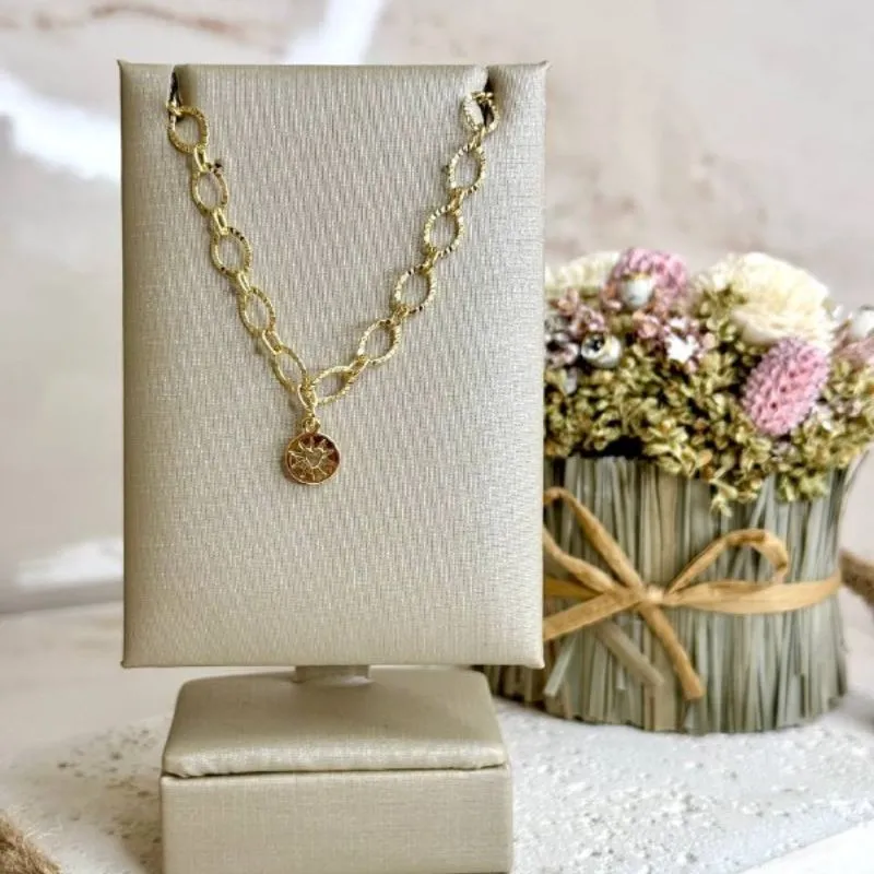 Pulseira Elos com Sol e Coração