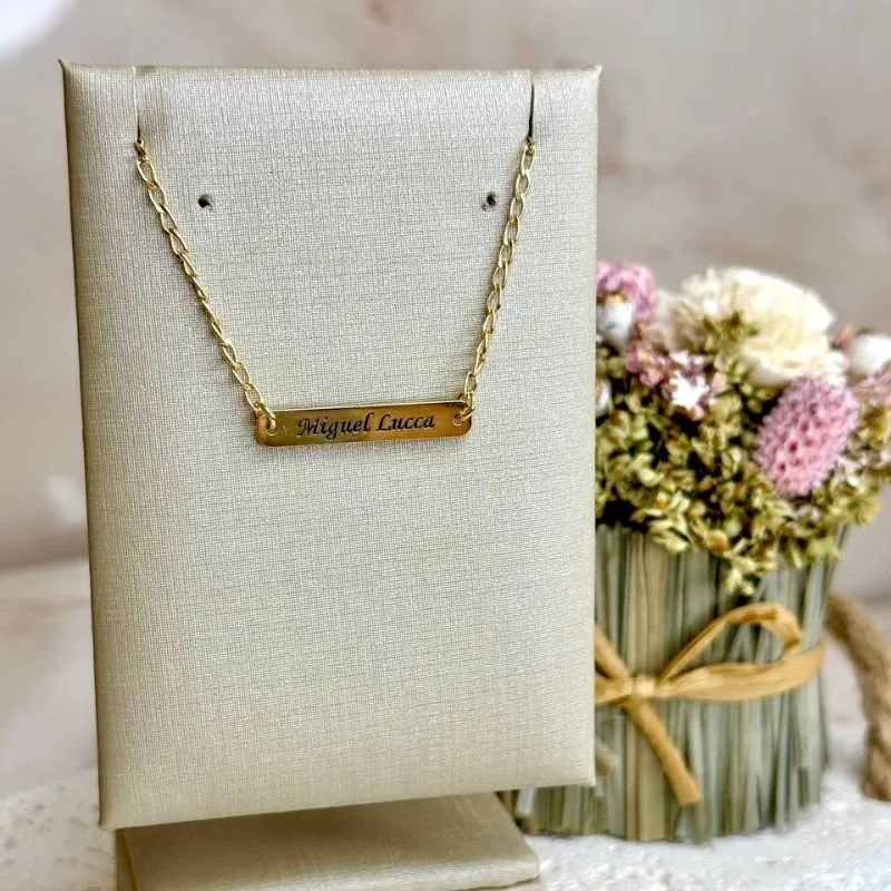 Pulseira Infantil com Nome Personalizado - Elo Clássico