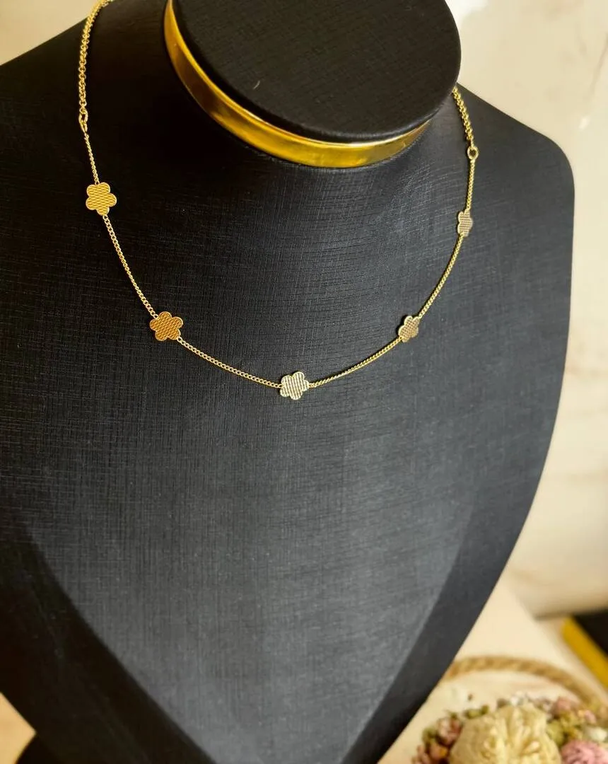 Colar Choker Flores - 37+5cm