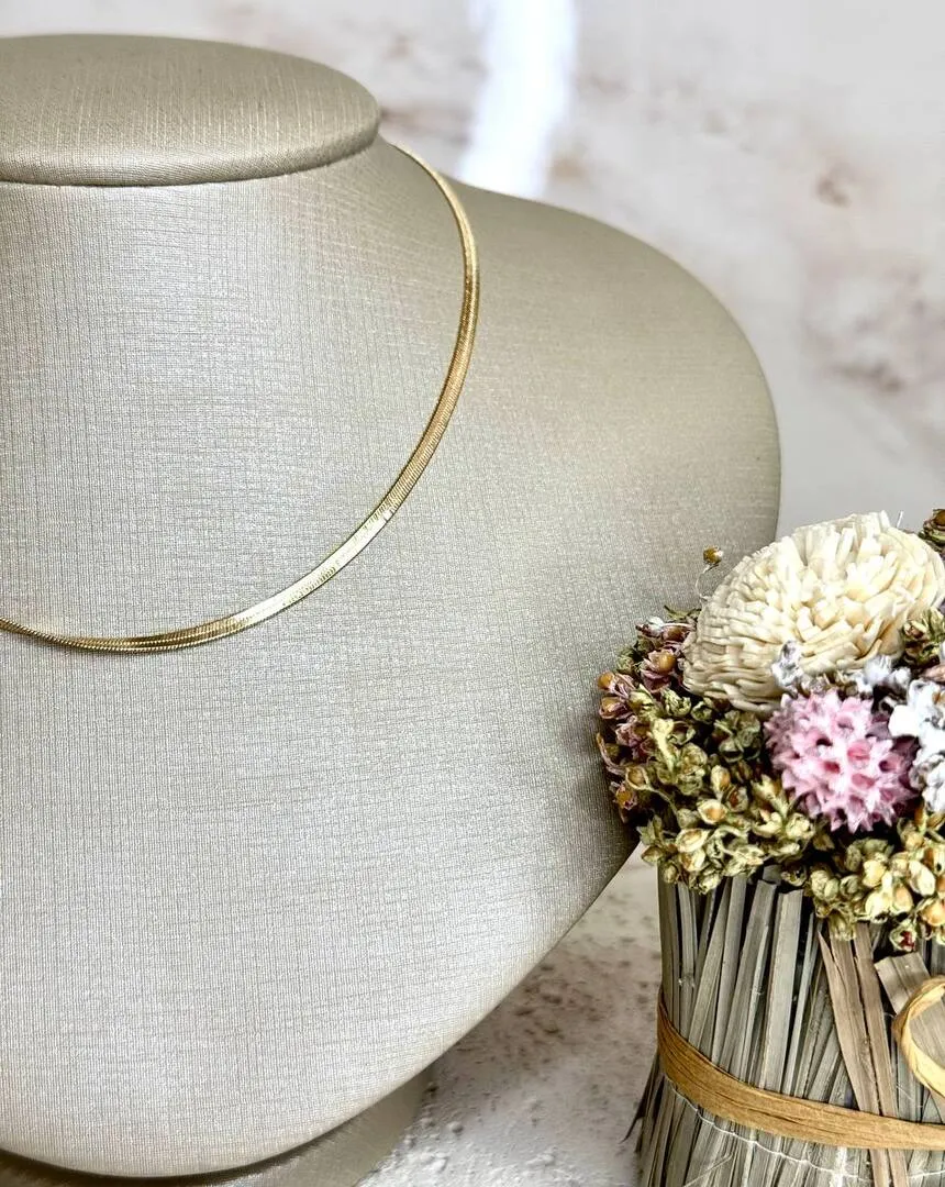 Colar Choker Fita 3mm Fina - 36+5cm