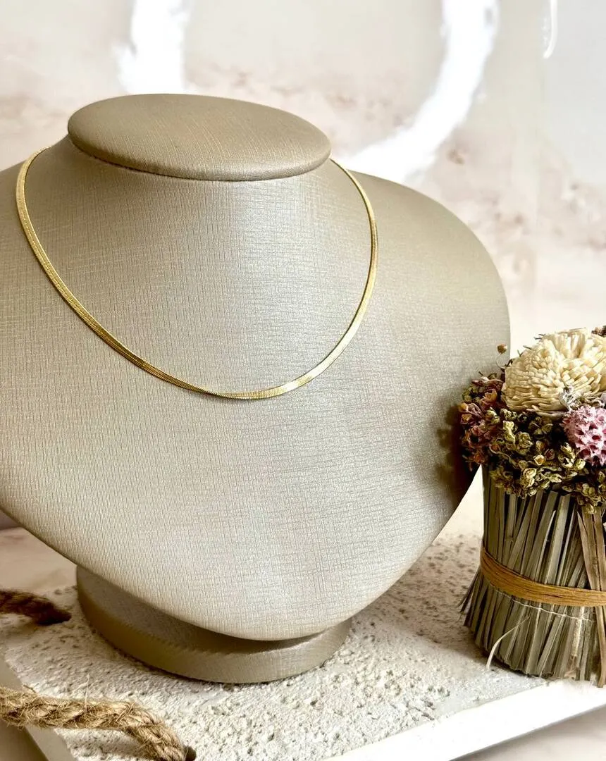 Colar Choker Fita 3mm Fina - 36+5cm