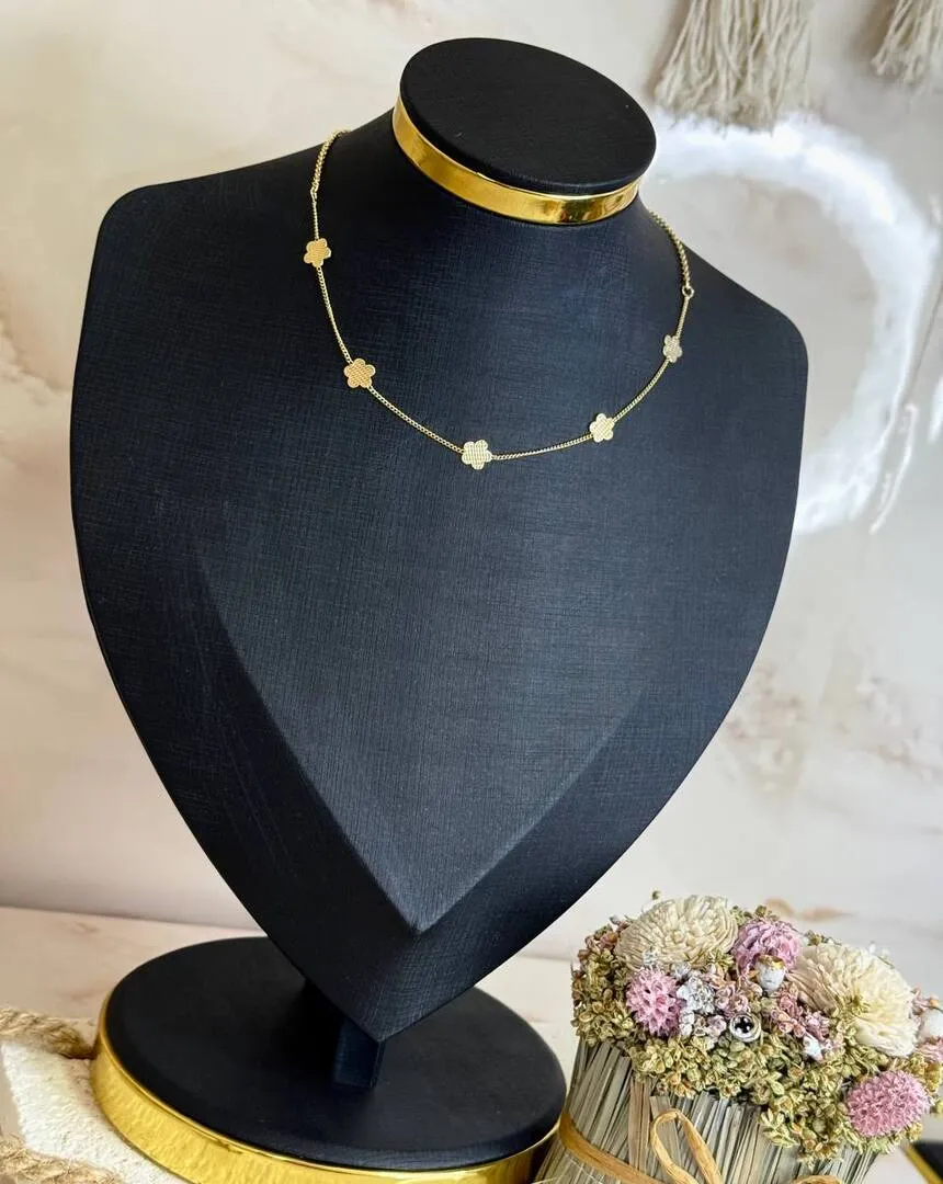 Colar Choker Flores - 37+5cm