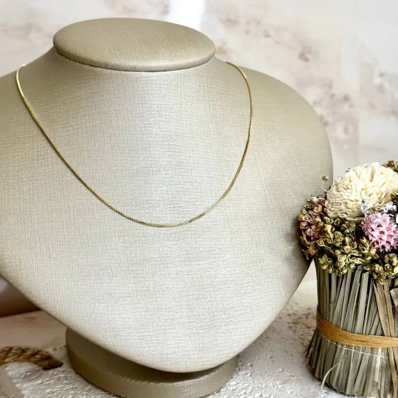 Colar Veneziana 40cm - Banho Ouro 18k