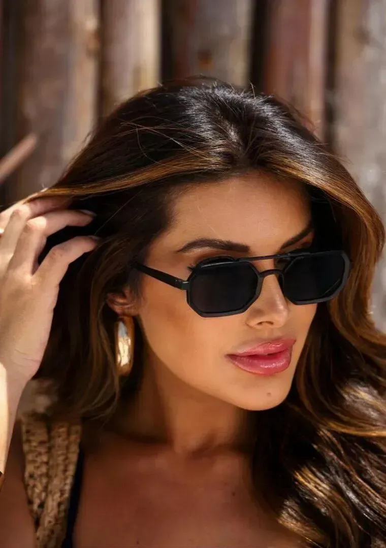 Óculos de Sol Clássico Aviador Scorpion Premium - Preto - Fosco - Acetato
