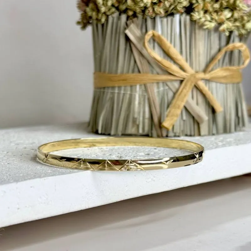 Bracelete Diamantado Paisagem - 6cm - Banho Ouro 18k
