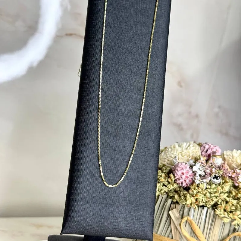 Colar Gargantilha Veneziana 40cm 0,8mm - Banho Ouro 18k