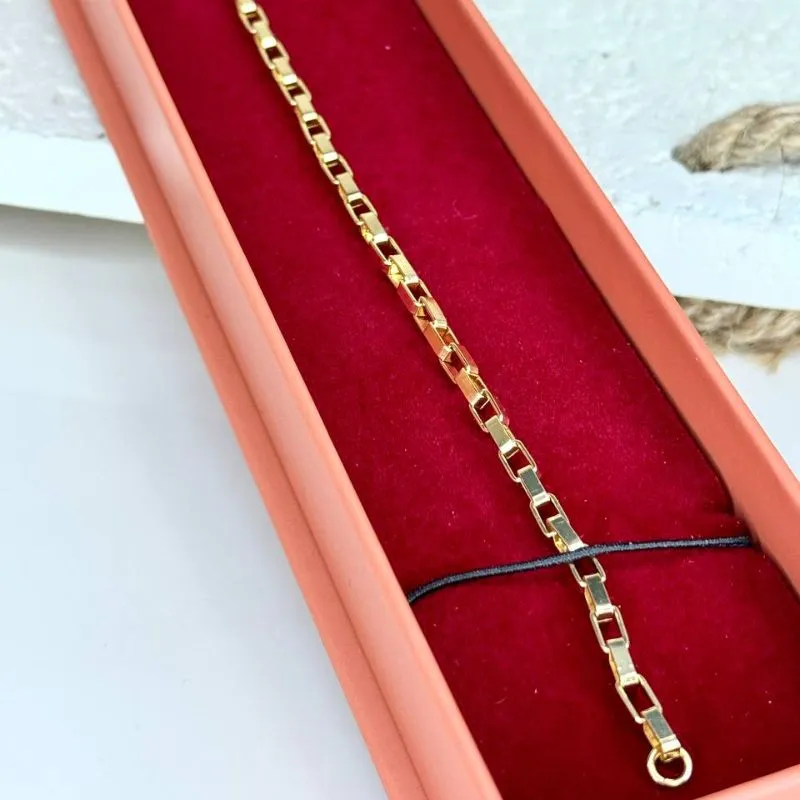 Pulseira Cartier Masculina Banhado a Ouro - 20cm