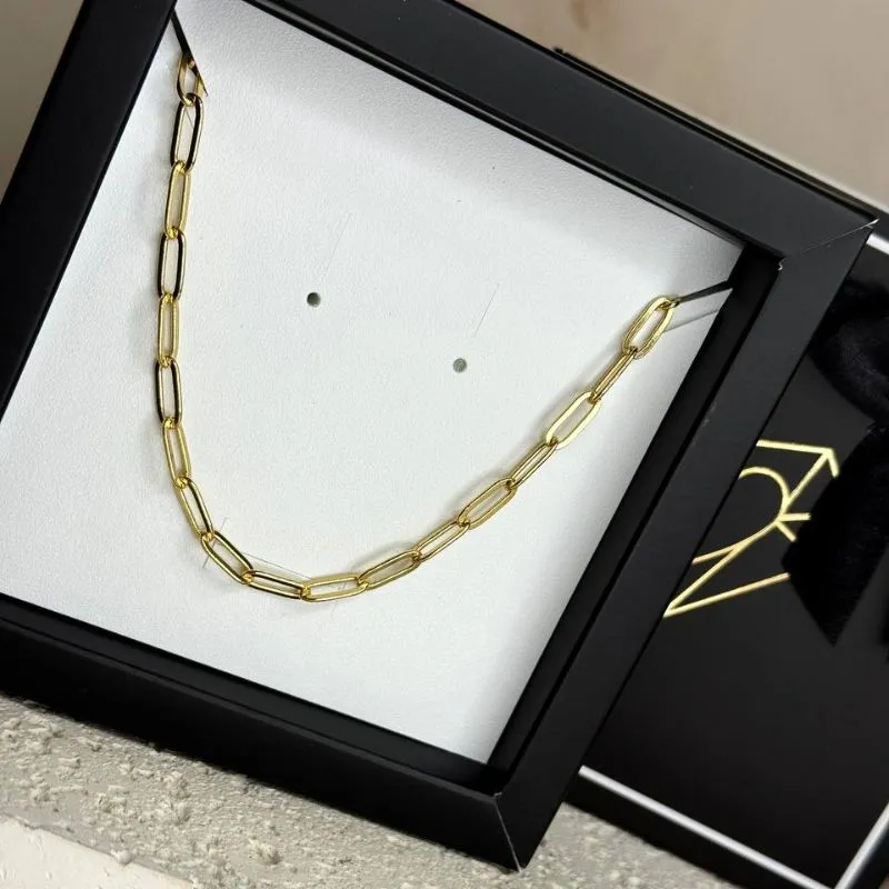 Corrente Masculina Banhada a Ouro - 60cm - Clássica