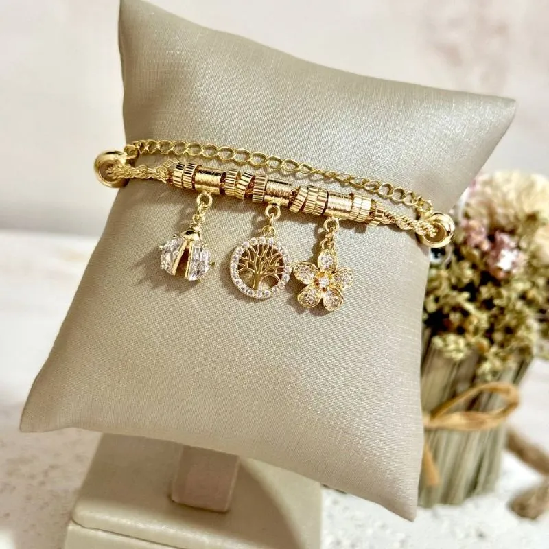 Pulseira Berloque Nature - Cristal 19cm