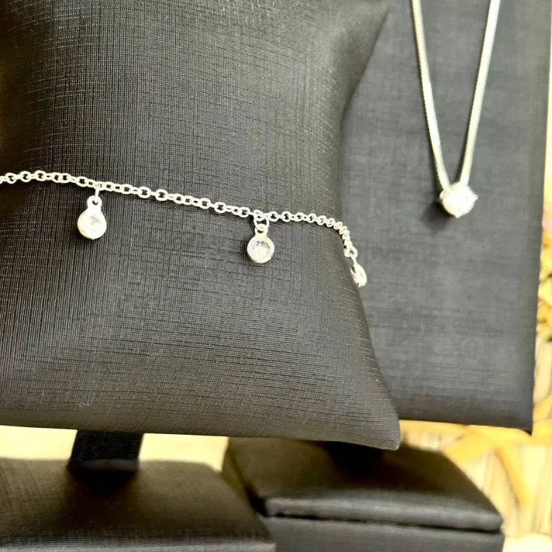 Pulseira Pontos de Luz Prata925 - 20cm
