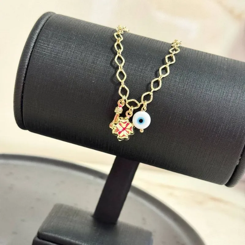 Pulseira Patuá Banhado a Ouro